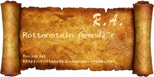 Rottenstein Agenór névjegykártya